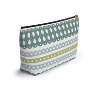 Ribbon Candy Accessory Pouch w T-bottom in Green